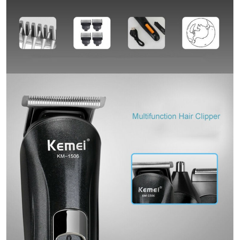 clipper kemei km 1506 3 in 1 alat cukur rambut hidung kumis