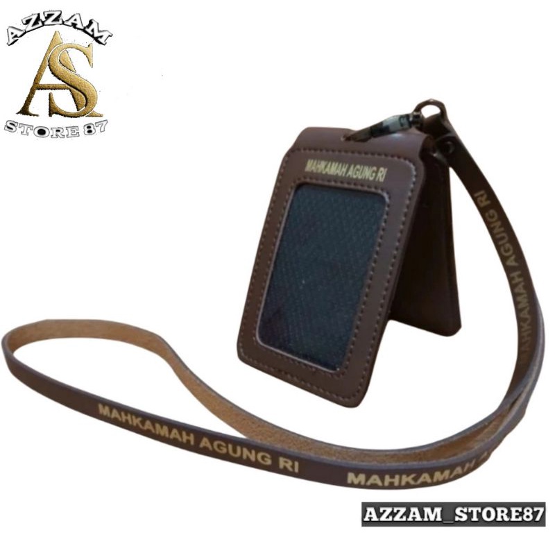 

Holder ID Card Kulit - Tali Nametag Lipat Mahkamah Agung Warna Coklat