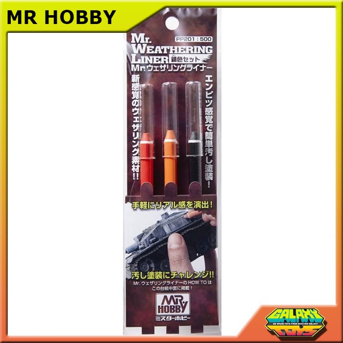 

Mr Hobby MR.WEATHERING LINER SNOW COLOR SET PP201 PP202 PP203