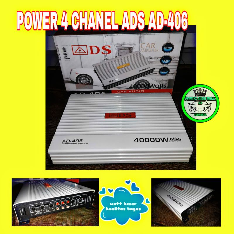 Power Amplifier Mobil 4 chanel ADS AD-406 40000watt