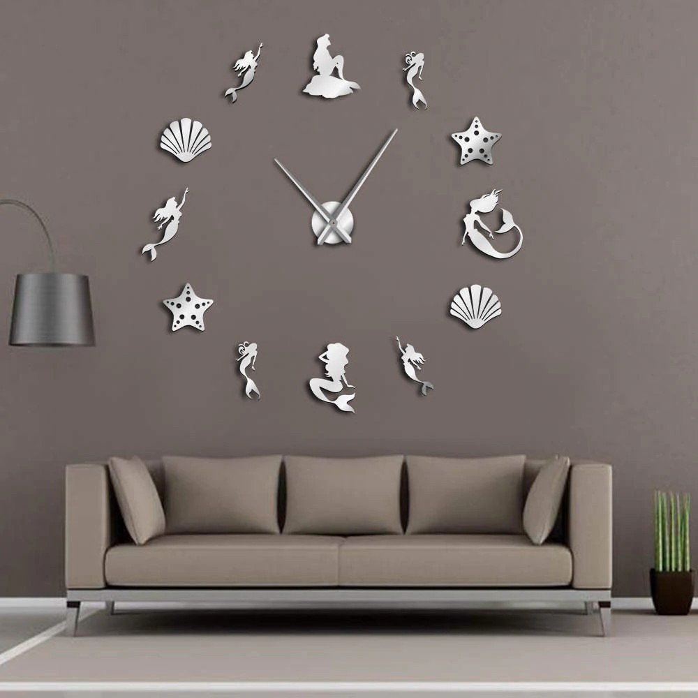 Free Ongkir Fantasy Mermaid Wall Art Diy Large Wall Clock Under The Sea Party Favor Frameless Shopee Indonesia Free Ongkir Fantasy Mermaid Wall Art Diy Large Wall Clock Under The Sea Party Favor Frameless Shopee Indonesia