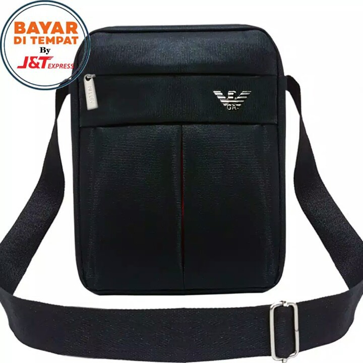 Tas Selempang Pria GA Tas Fashion Pria 8 Inchi - Black