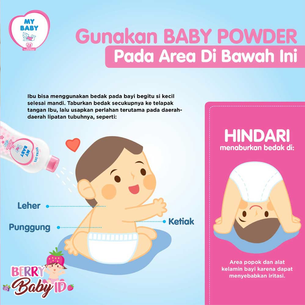 My Baby Powder Bedak Bayi Sweet Floral 50 g / Kulit Halus dan Wangi Sepanjang Hari Berry Mart