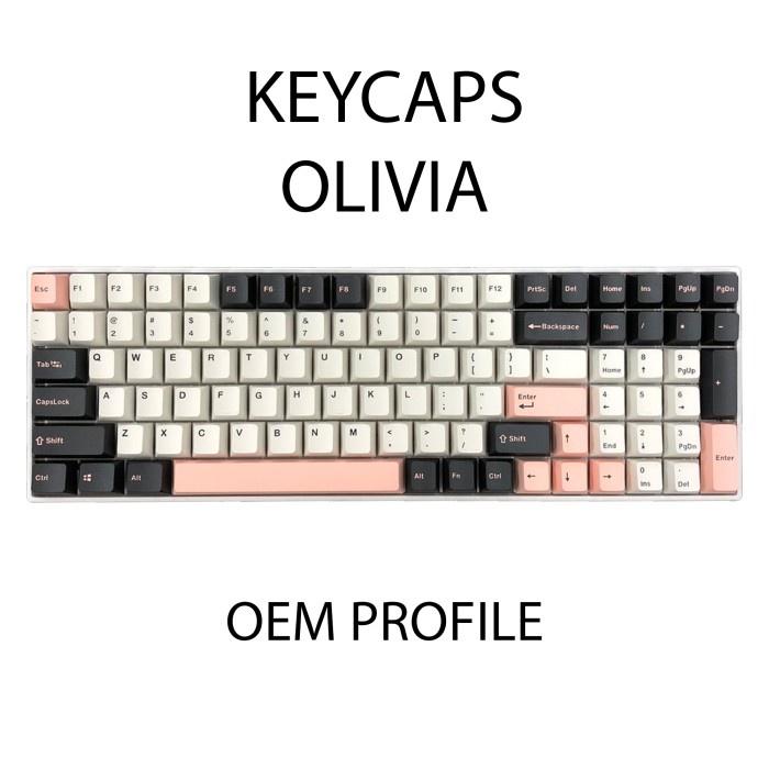 KEYCAPS PBT OLIVIA DOUBLE SHOT OEM PROFILE MECHANICAL KEYBOARD