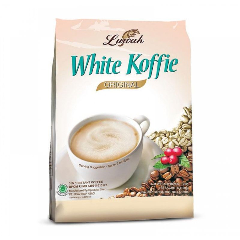 

LUWAK WHITE KOFFIE BAG 18PCS X 20GR