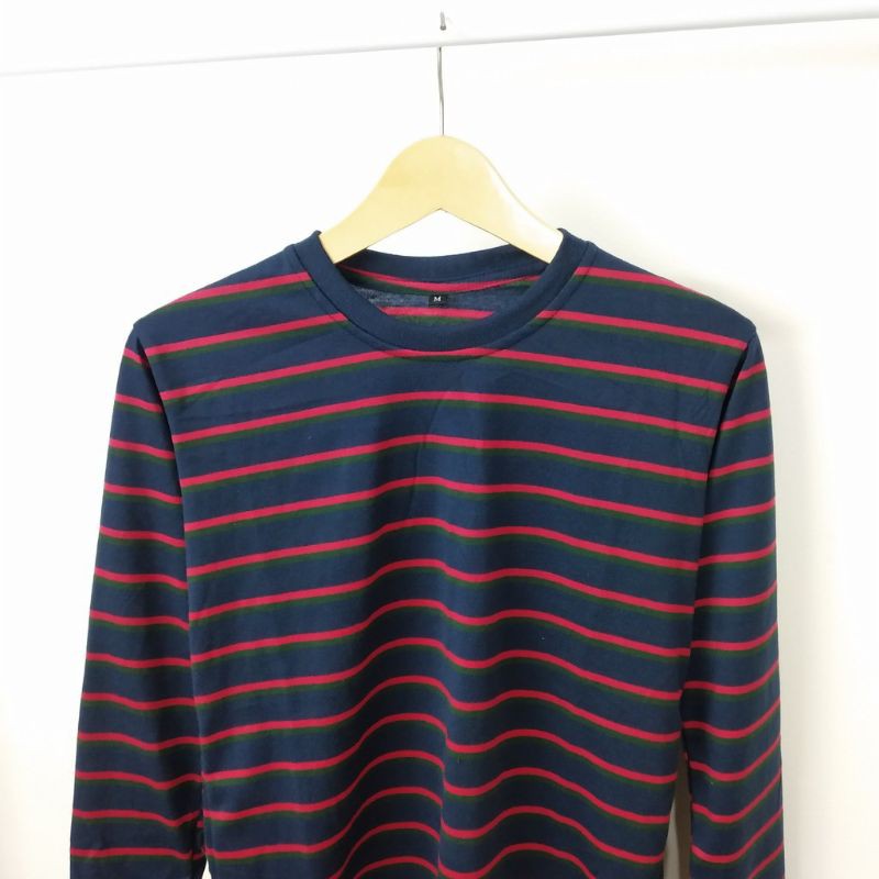 Kaos stripe lengan panjang wanita / Kaos Salur Lengan Panjang