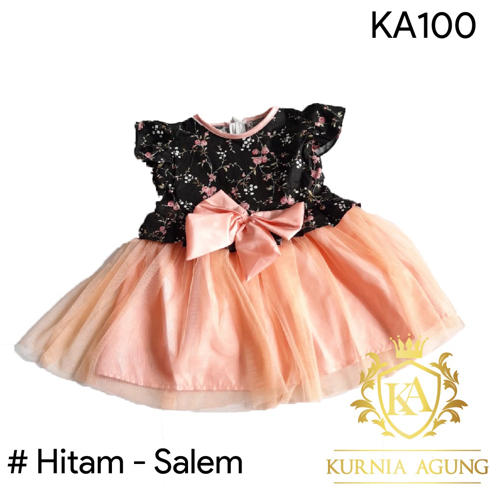 Baju Bayi Perempuan Gaun Balita Dress Bayi 0- 18 bulan Dress Princess Ulang Tahun Pesta Murah KA100