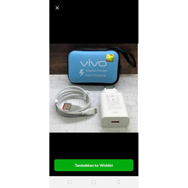 Charger vivo original fast charging box dompet