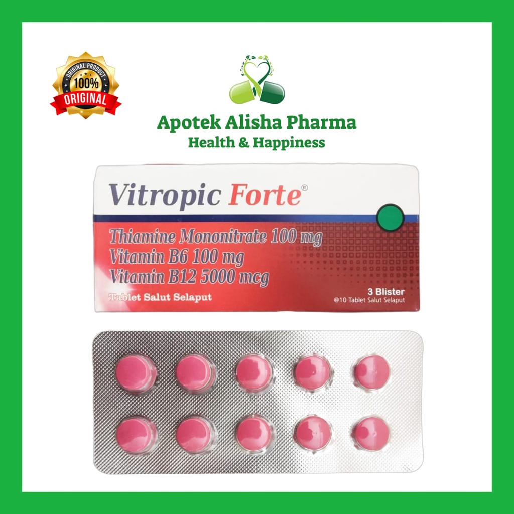 Vitropic Forte Tablet (Strip 10tablet) - Fitropic / Pitropik Forte Tablet