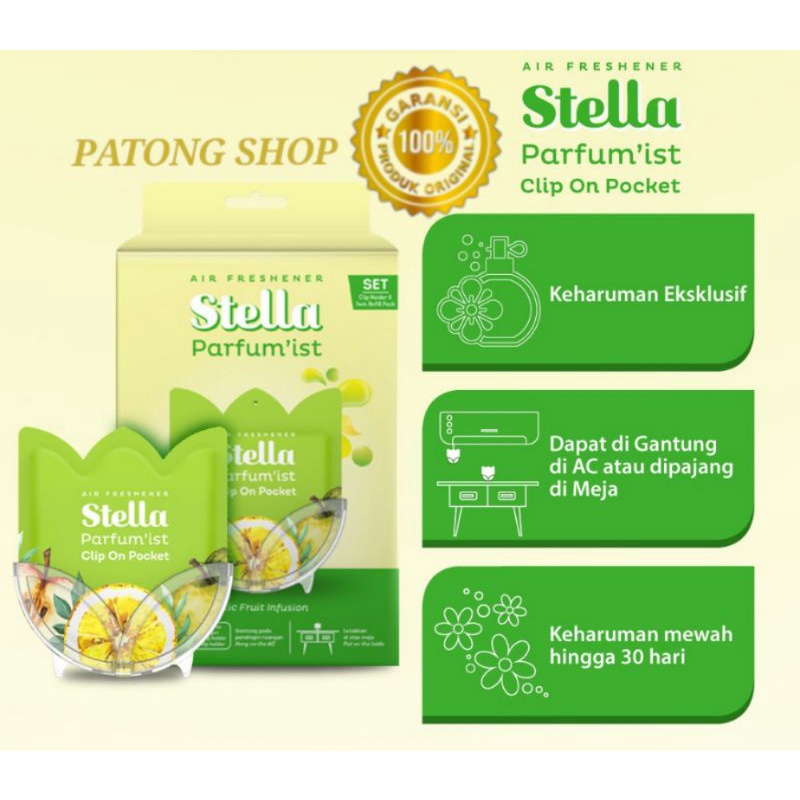 Stella Parfum'ist Clip On Pocket Set Alat + Refill  Exotic Fruit Infusion