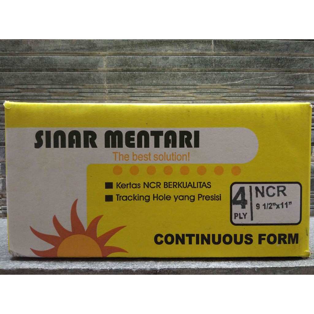 

Continuous Form Sinar Mentari 4ply Ukuran 9,5" x 11" Rangkap 4