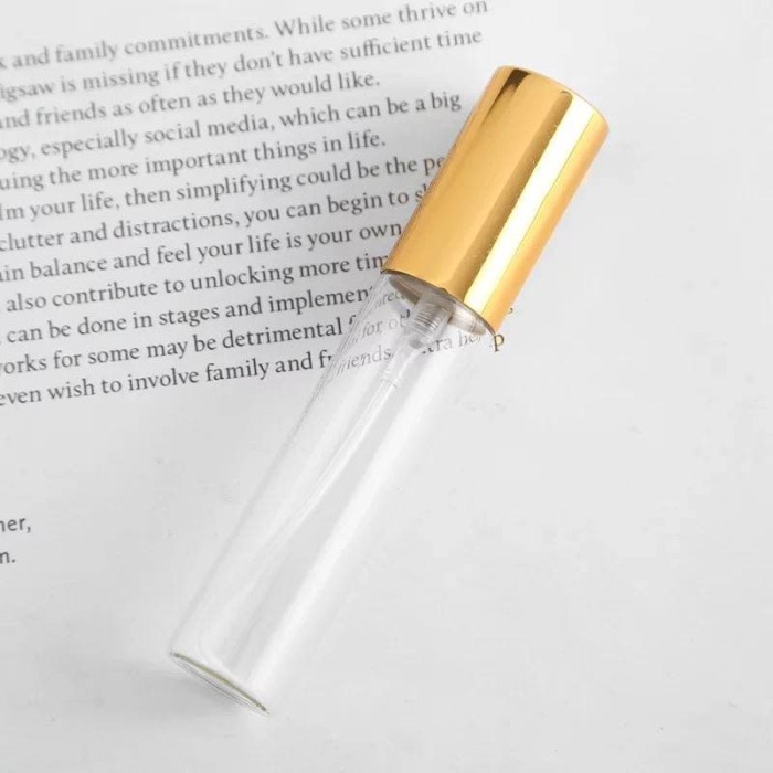 

MURAH Botol Spray 10ml kaca Botol Vial Decant Stik Pen Parfum Isi Ulang - Gold