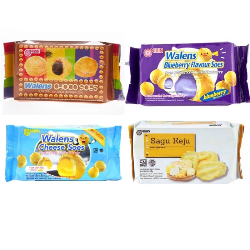 

NISSIN Walens Choco Cheese Blueberry Soes kue sagu keju