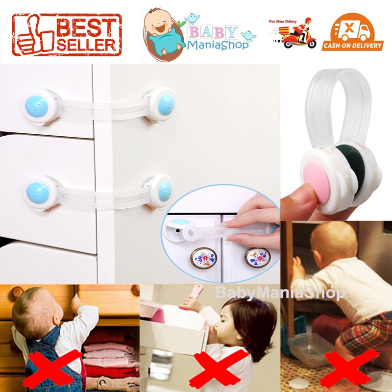 Pengaman Pelindung Pintu Lemari Laci Bayi Baby Safety Lock Band Child Lock Protection Kunci