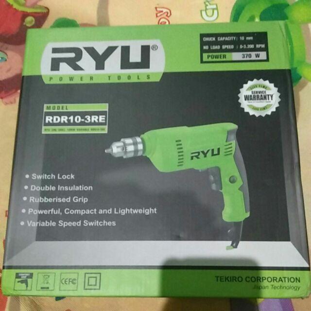 Ryu Mesin Bor Tangan 10mm Bor Besi Kayu 10 Mm Hand Drill 2 Arah Bolak Balik