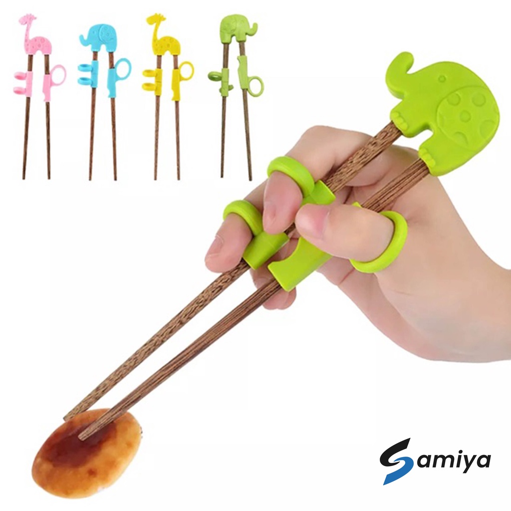 sumpit kayu latihan anak free kemasan box  ( TERIMA CUSTOM PRINT NAMA dan LOGO )/ training chopstick for kids / bamboo training chopstick