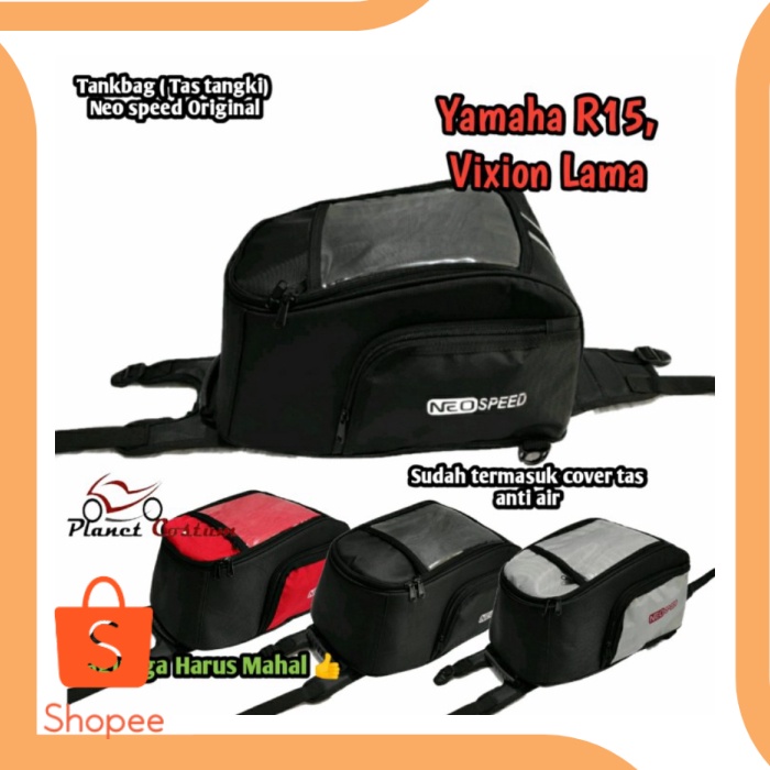 TANKBAG  TAS TANGKI NEO SPEED HITAM UNTUK MOTOR NEW VIXION - R15 Vix