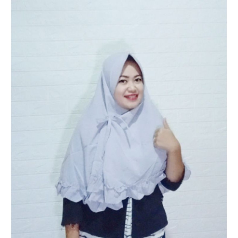 JILBAB MURAH PED RUMBAI TALI SAMPING WOLFIS/JILBAB INSTAN