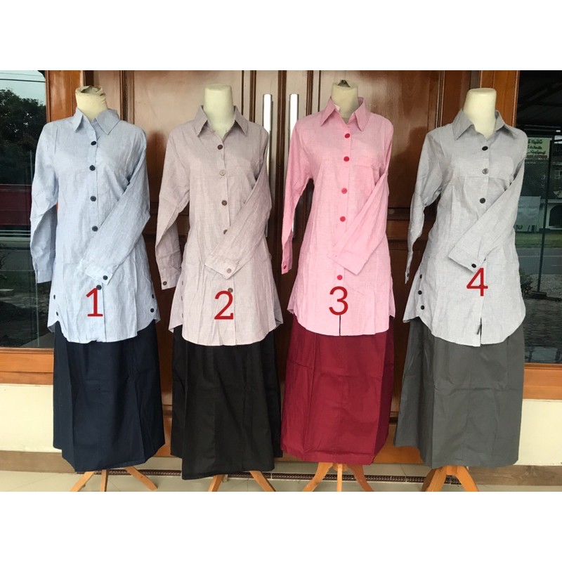 pakaian muslim baju harian baju rok setelan SANTRI/SANTRIWATI/PONDOK/PESANTREN NC GONTOR- Baju stela