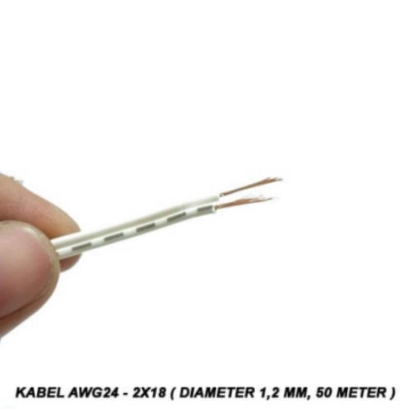 Kabel awg 24 - 2x18 diameter 1,2mm 50 meter