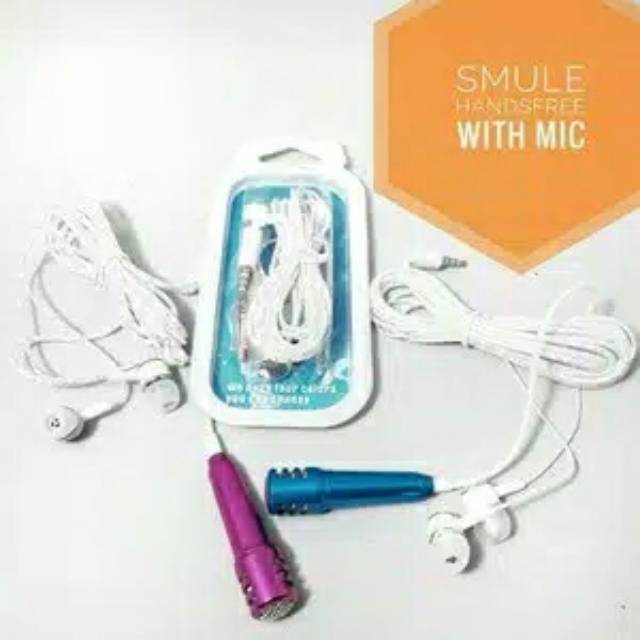Handsfree / headset / earphone with MIC for smule
