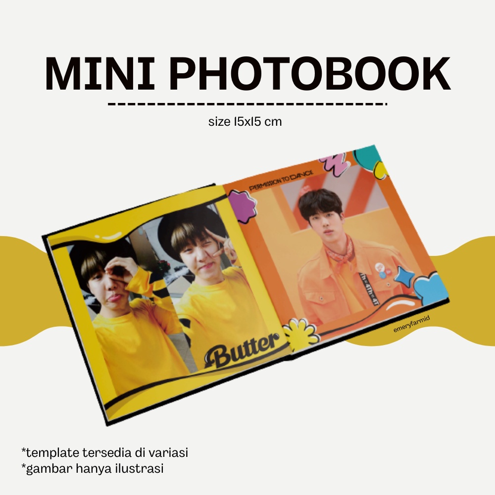 Print / Cetak Mini Photobook size 15x15 cm