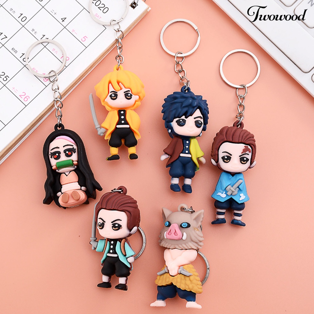 Gantungan Kunci Desain Anime Jepang Bahan PVC Untuk Anak