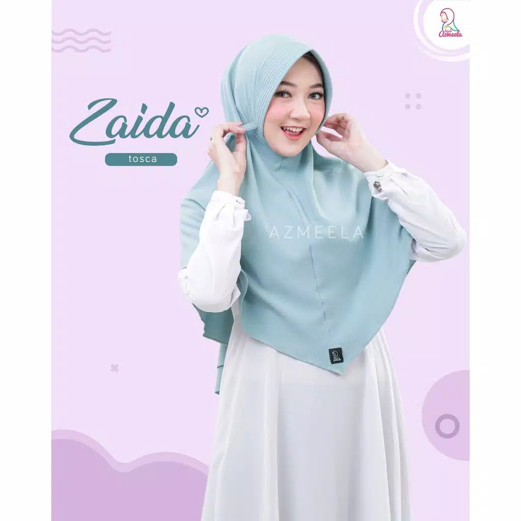 Zaida Series Azmeela Daily Rumahan Jilbab Jumbo Kerudung Instan Series Hijab Syari Bergo Azmeela