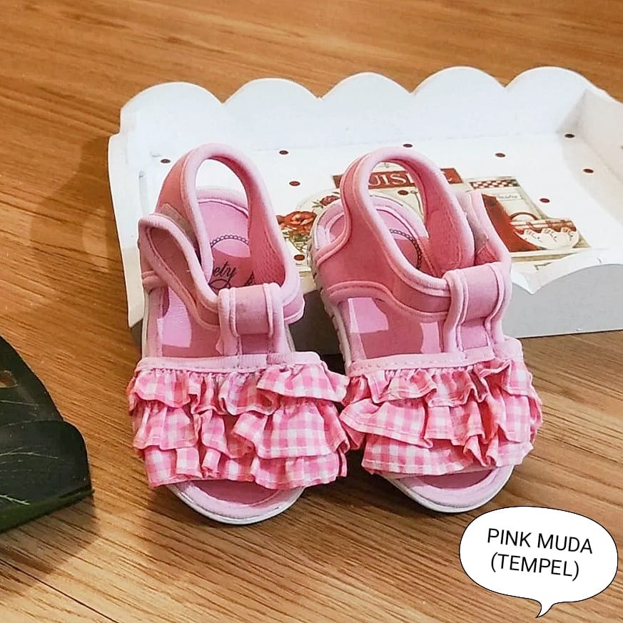 Sandal Sepatu Bayi Perempuan Motif Renda Kotak / Sandal Sepatu Anak