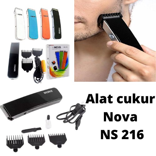 Alat Cukur Rambut Nova NS - 216 Hair And Beard Trimmer / Mesin Cukur Rambut Kumis Jenggot Terbaru Semi Minimalis / Alat Cukur Rambut Electrik Ori / Mesin Cukur Jenggot Portable