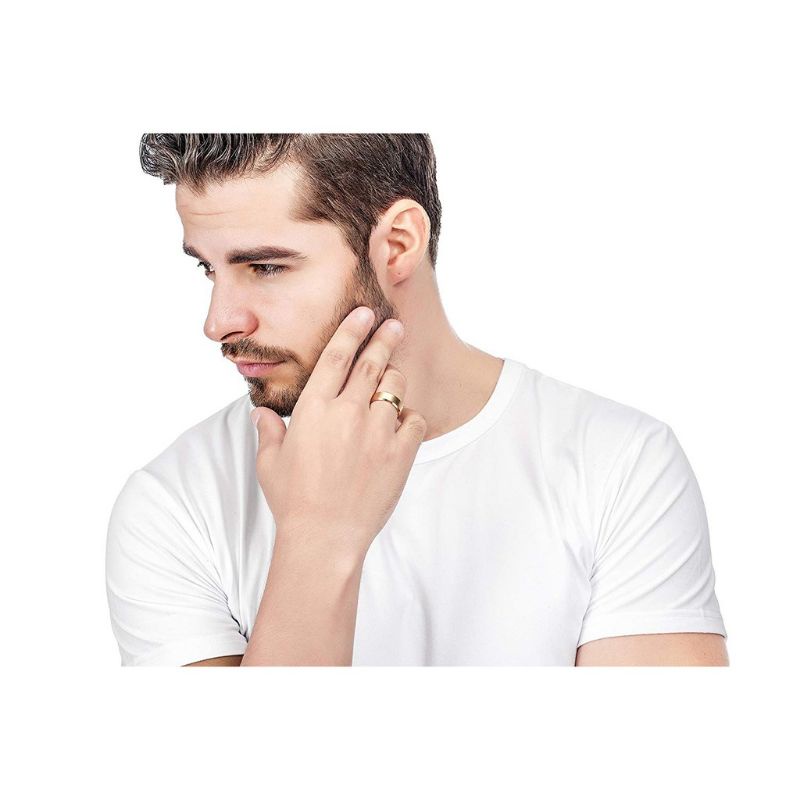 Cincin Titanium Polos Hitam/ White/Emas Polos Import