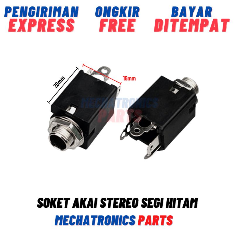 [SOC-9118] SOKET AKAI STEREO SEGI HITAM