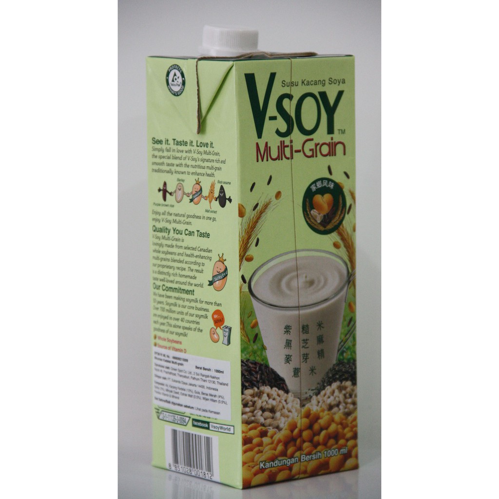 Vsoy Multigrain 1liter Vsoy Susu Kedelai Brown Rice Pelancar Asi Shopee Indonesia