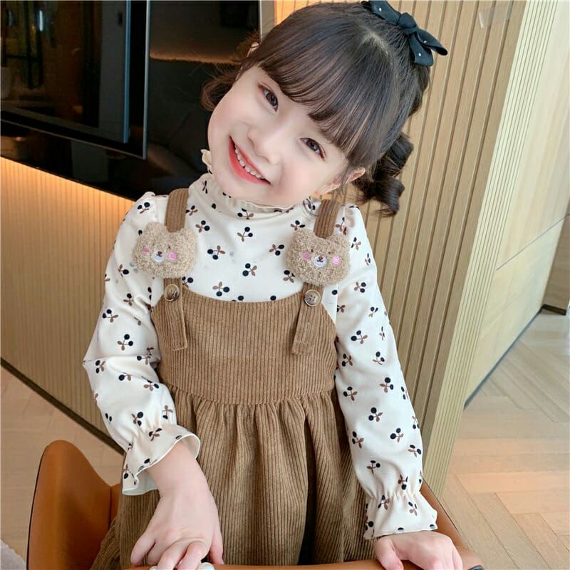 Dress Anak Perempuan 2in1 Overall Cutiebear