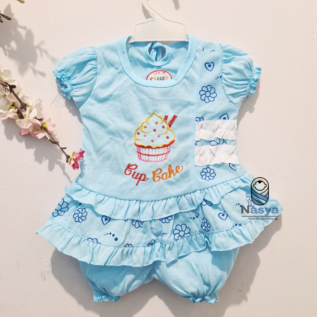 [N-043] Baju Setelan sehari-hari anak perempuan untuk newborn (0-6 bulan)