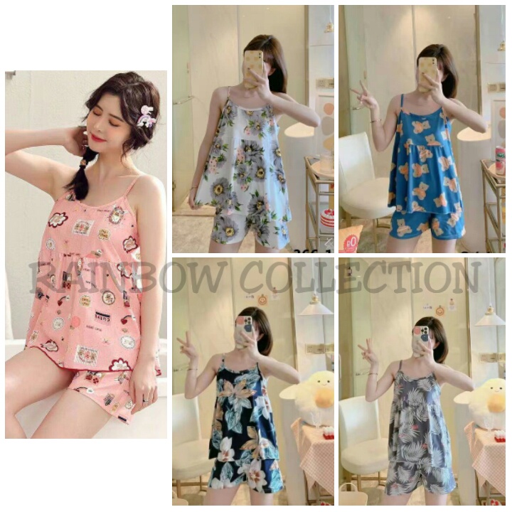RAINBOW - BAJU TIDUR DEWASA HP IMPORT SEXY SINGLET MOTIF