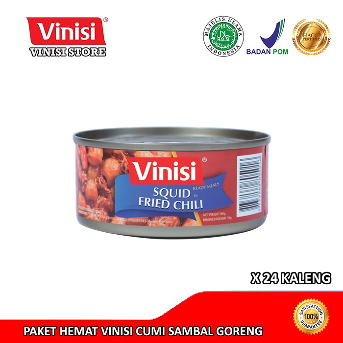 

Paket Hemat 1 Karton (24 Kaleng) Vinisi Cumi Sambal Goreng 165 Gr