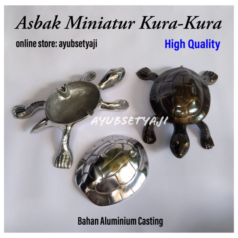 Asbak Miniatur Kura-Kura Besar size 19x24cm Hiasan Rumah Dekorasi kura kura antik Asbak Rokok Alumin