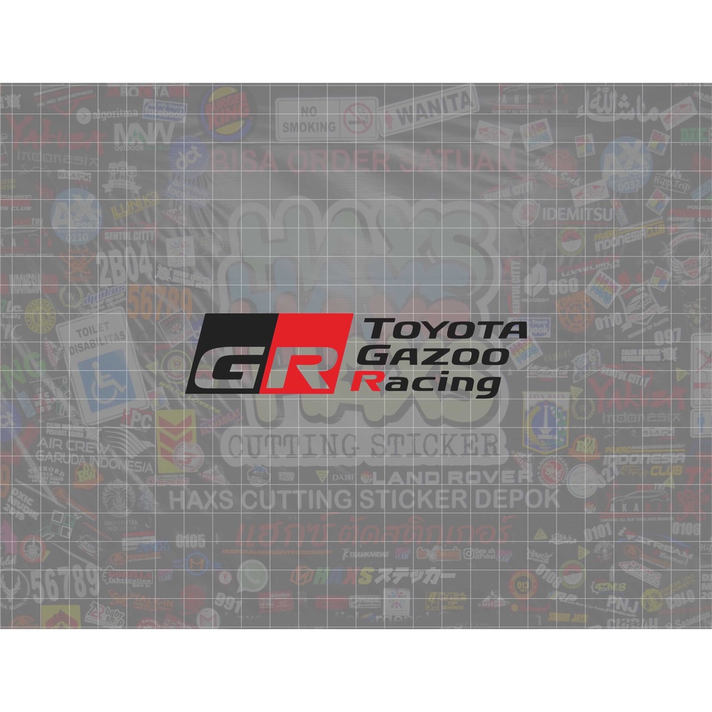 Cutting Sticker Toyota Gazoo Racing Ukuran 12 Cm Untuk Mobil