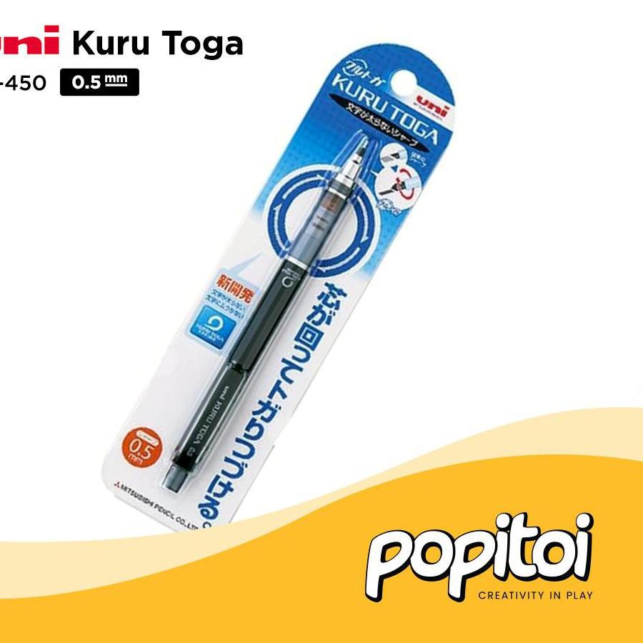 

국 UNI Kuru Toga M5-450 1P Mechanical Pencil 0.5 mm Kurutoga pensil mekanik cetek Drafting Terbaik