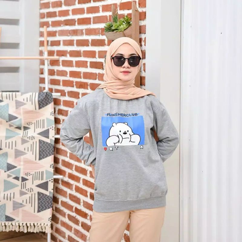 Polar bear sweater jaket hoddie fashion remaja