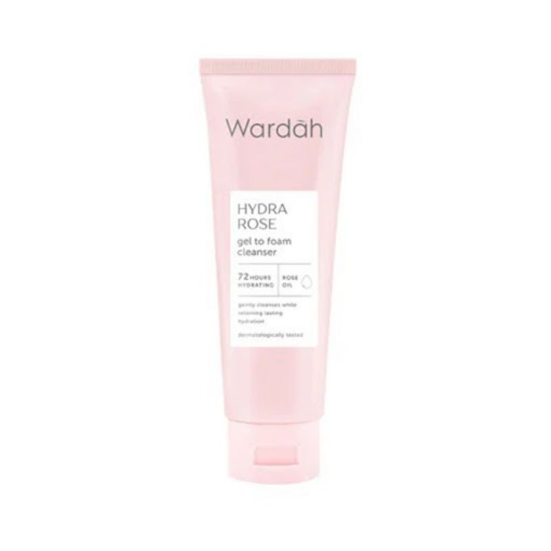 wardah hydra rose gel facial foam