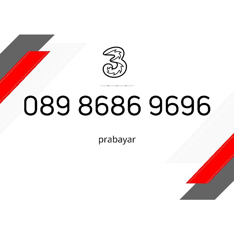 Perdana 3 / Tri / Tree  Kartu Perdana Nomor Cantik 11 Digit