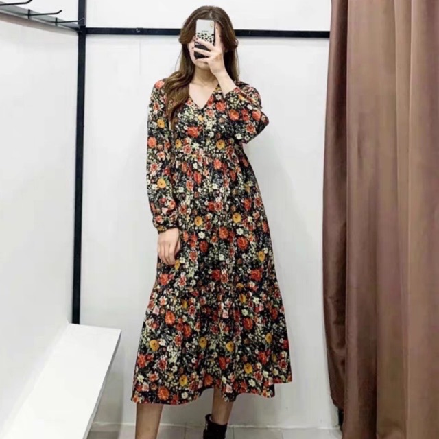 zara floral maxi