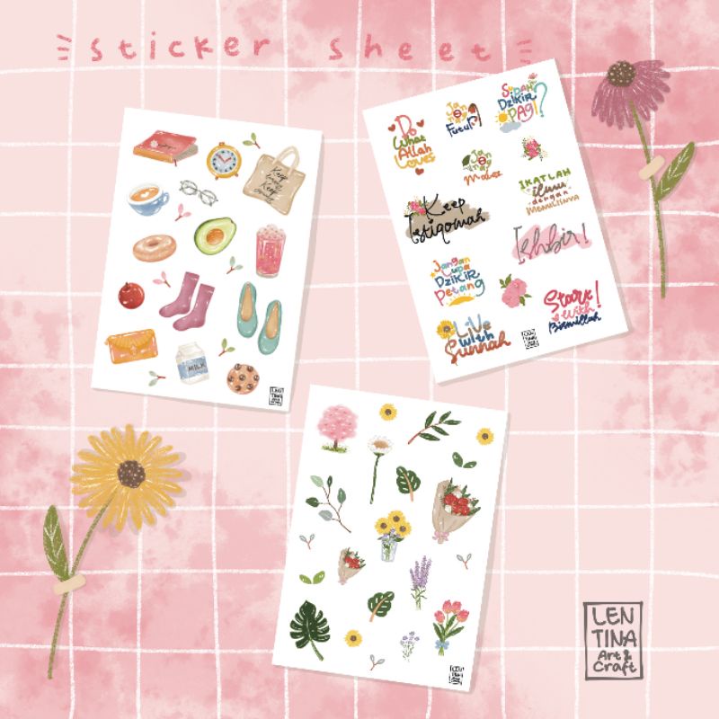 Sticker | Stiker | Sticker Sheet | Islamic Sticker | Buku | Jurnal | Aesthetic 