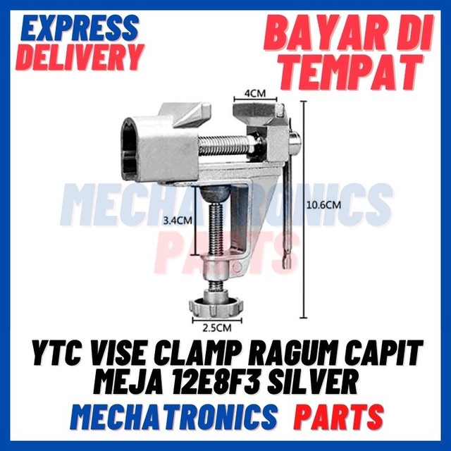 [HDT-9019] YTC VISE CLAMP RAGUM CAPIT MEJA ALAT PENJEPIT KAYU 12E8F3 SILVER