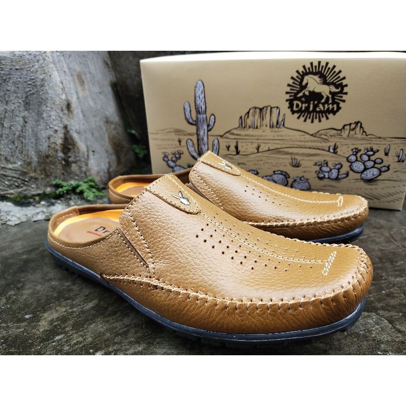sepatu bustong casual kulit asli, sepatu tutong sepatu bustong casual kulit asli sepatu sendal kulit