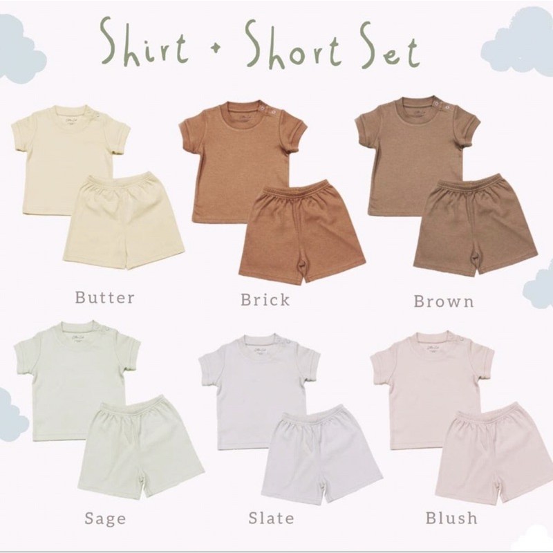 COTTON CUB SHIRT + SHORT SET / SETELAN ANAK / SETELAN BAYI / SETELAN