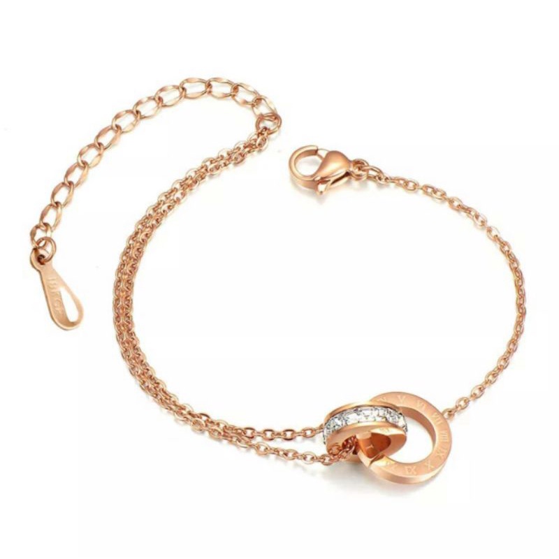 Gelang Rantai Titanium Gold Dan Rosegold N12072102