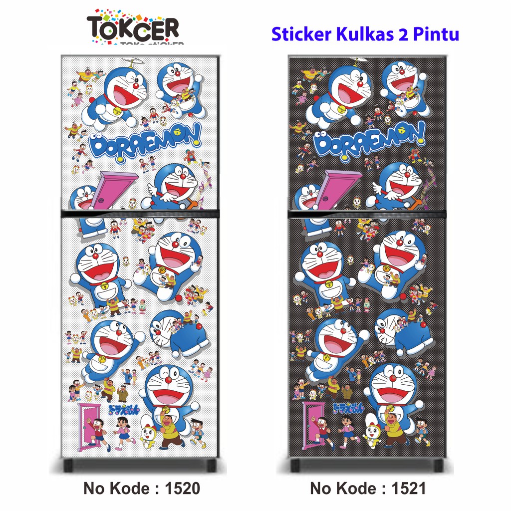 Variasi Stiker Kulkas 1 dan 2 Pintu DORAEMON